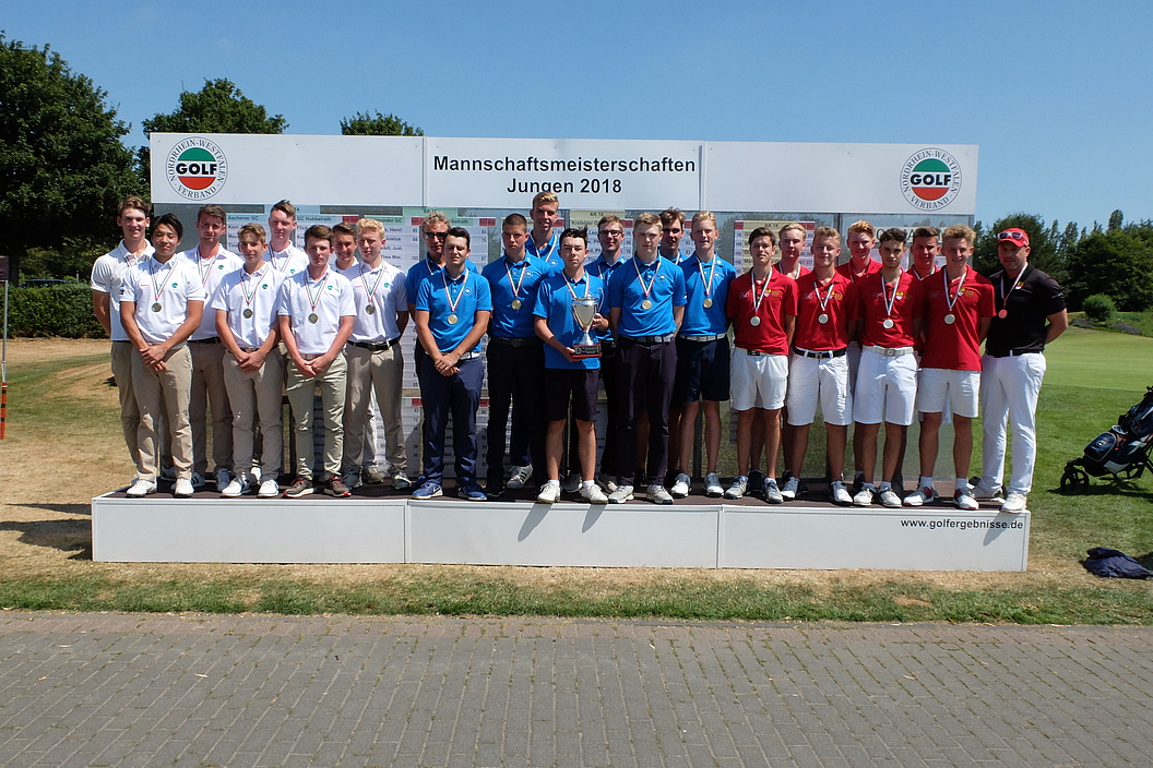 DMM AK 18 Jungen: 1. Platz GC Hösel; 2. Platz GC Münster-Tinnen; 3. Platz GC Hubbelrath