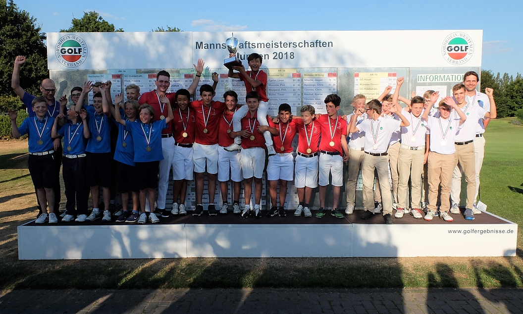 DMM AK 14 Jungen: 1. Platz Kölner GC; 2. Platz GC Hubbelrath; 3. Platz GC Hösel