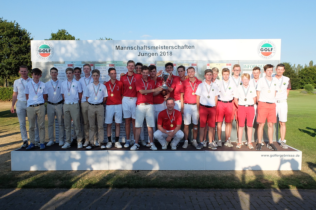 DMM AK 16 Jungen: 1. Platz Kölner GC; 2. Platz GC Hubbelrath; 3. Platz Düsseldorfer GC