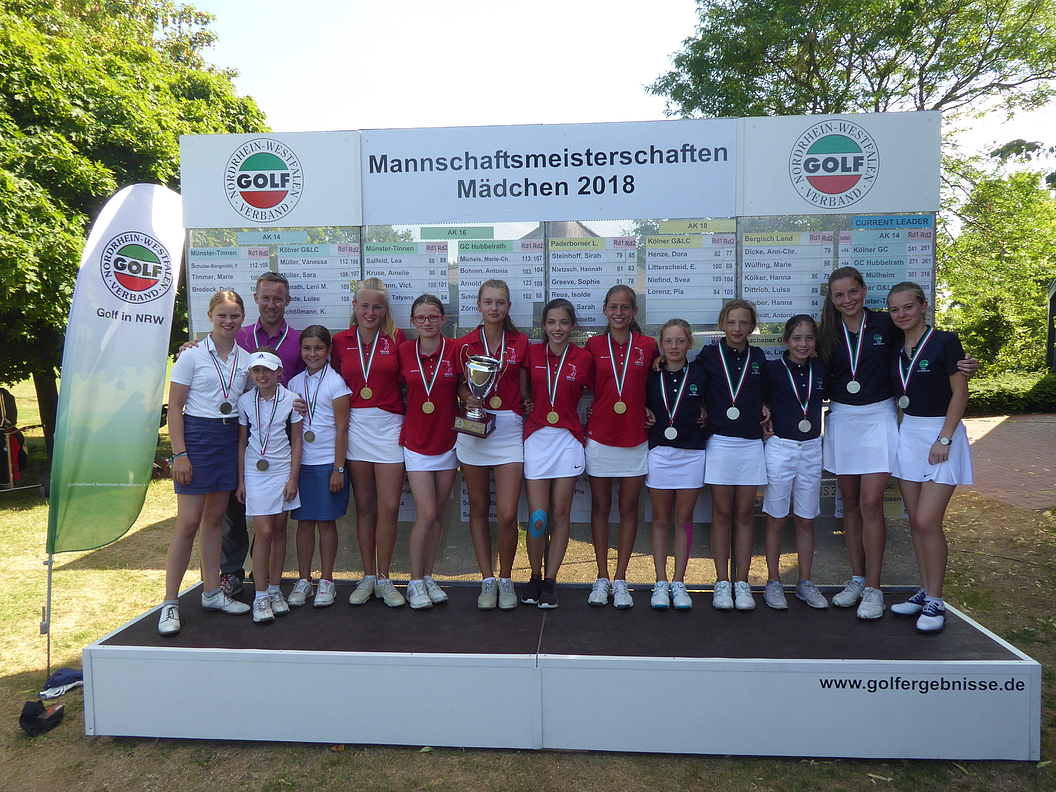 DMM AK 14 Mädchen: 1. Platz Kölner GC; 2. Platz GC Hubbelrath; 3. Platz Mülheim an der Ruhr